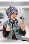 Rüya Koton Eşarp Yaprak Desen