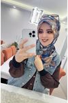 Rüya Koton Eşarp Yaprak Desen