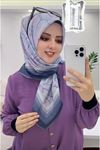 Rüya Koton Eşarp Çizgisel Desen