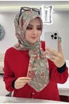 Rüya Koton Eşarp Etnik Çiçek Desen