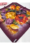 Rose Desen Organik Eşarp Kod:5566 